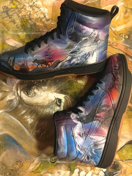 airbrush schuhe bemalen lassen wolf best of christine dumbsky top 10 5128_1