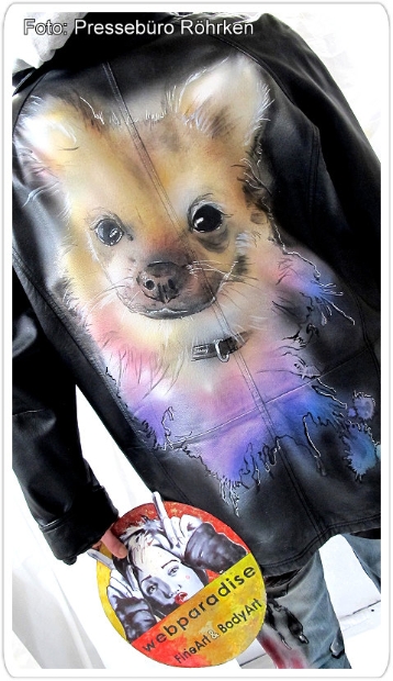 lederjacke bemalung hund hunde airbrush best of webparadise 9019